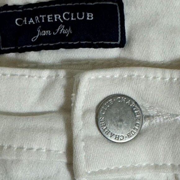 Charter Club Jean Shop Bristol Capri White Mid Rise Jeans Women's Size 8 - Picture 7 of 9